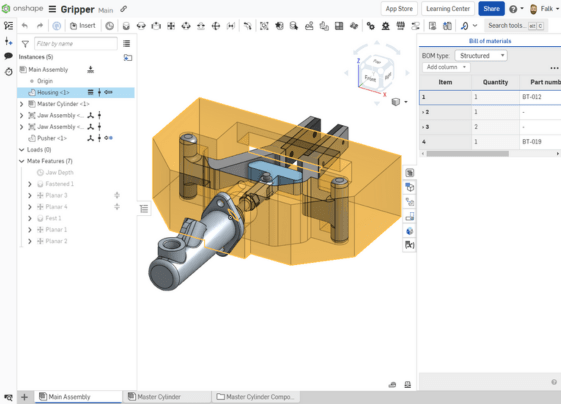 Onshape OnCAD - Stuecklisten (2)