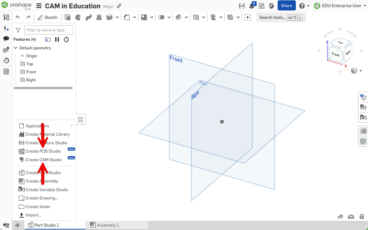 onshape PCB STUDIO AND CAM STUDIO education