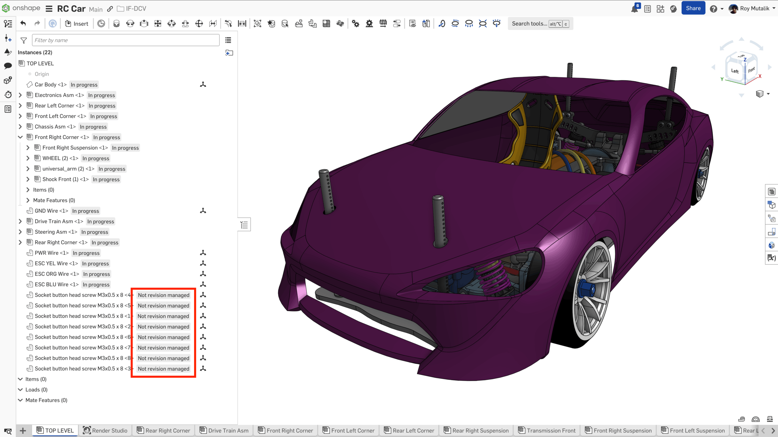 onshape revisions verwaltung