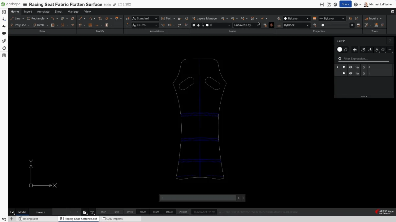 Onshape Flächen Abwicklung Eport innere Kanten