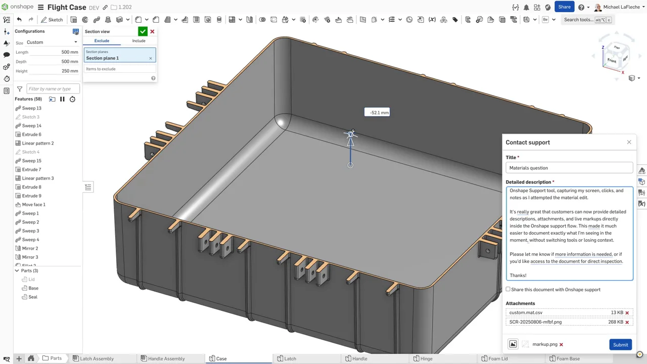 Onshape Support kontaktieren