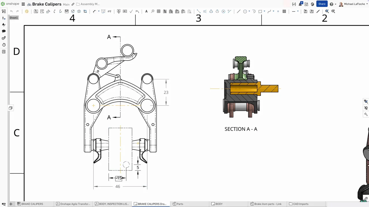 Onshape negative Bemassungswerte