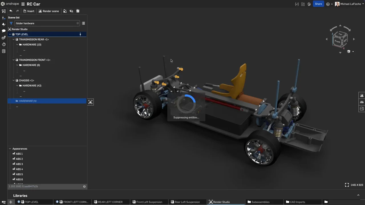 Onshape render Studio Ordner